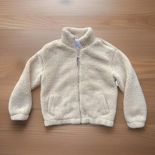 Urban Outfitters Womens Sherpa Jacket Beige Fleece Zipper Faux Neck Size L