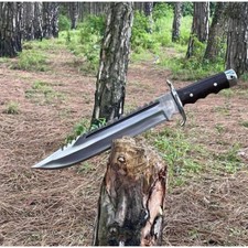 Coltello Rambo Bowie Lama Acciaio al Carbonio Fatto a Mano Personalizzato | Coltello Caccia Campeggio