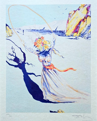 Salvador Dalì Lithograph COA Original Signed Numbered By Hand In Pencil Dali