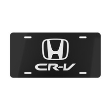Honda Cr-v License Plate Auto Car Tag Metal Aluminum Black Background - Usa