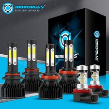 4-sides LED Headlights High Low Beam Fog Lights For RAM 1500 2500 3500 2019-2025