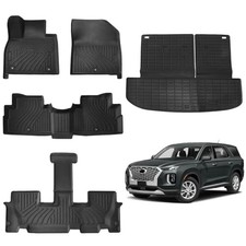 Car Floor Mats Compatible with 2020-2025 Hyundai Palisade, All Weather