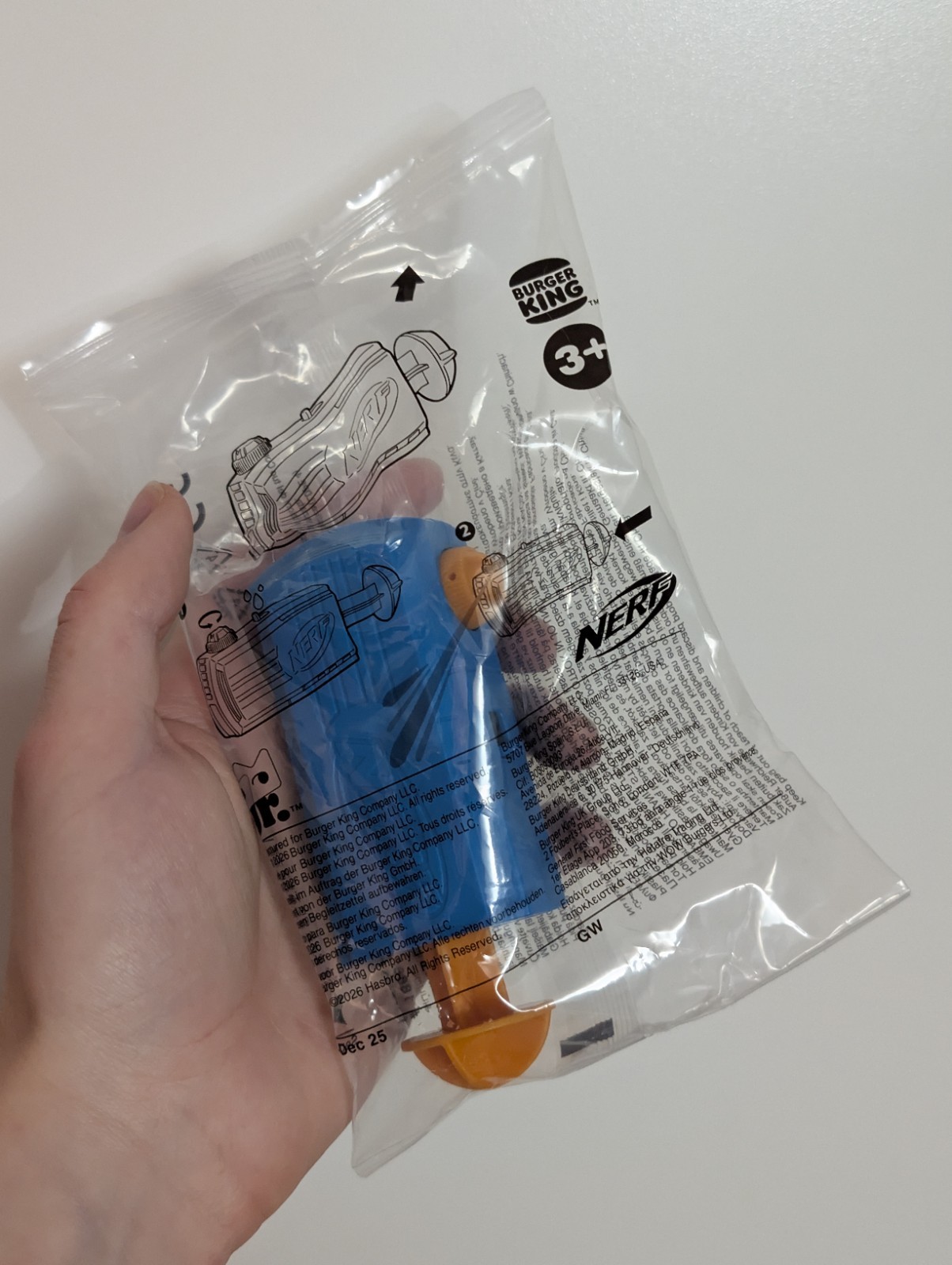 UNRELEASED Burger King NERF Blue Water Squirter Blaster Toy RARE COLLECTIBLE