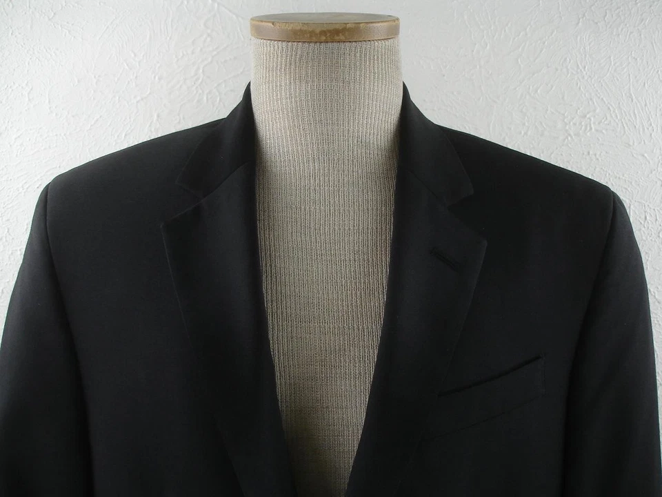 Men's sz 40R Kenneth Cole New York 2-Pc Formal Tuxedo Suit Black Pants 34 X 29 - Image 3 of 4