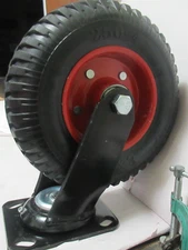 POWERTEC Wheel Caster Swivel Knobby Threaded Heavy Duty Industrial Caster 8 Inch