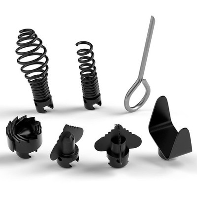 7PCS Drain Cleaner Combination Cutter Head Set,16mm Manganese Steel Spring Au...