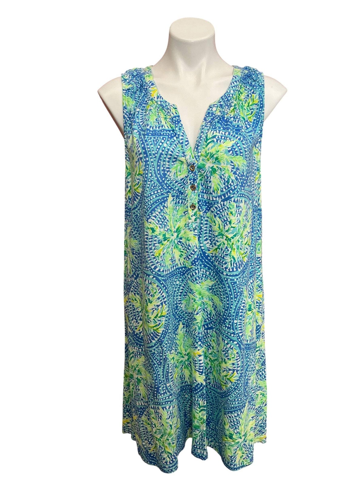 Lilly Pulitzer Essie Dress Bennet Blue Tropic Like It’s Hot - Size XL