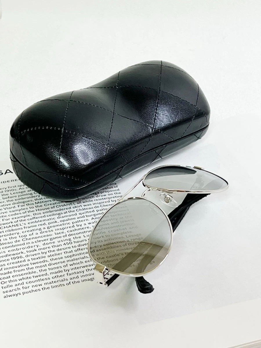 CHANEL Silver Silver Sunglasses for Women for sale | eBay display picture 3