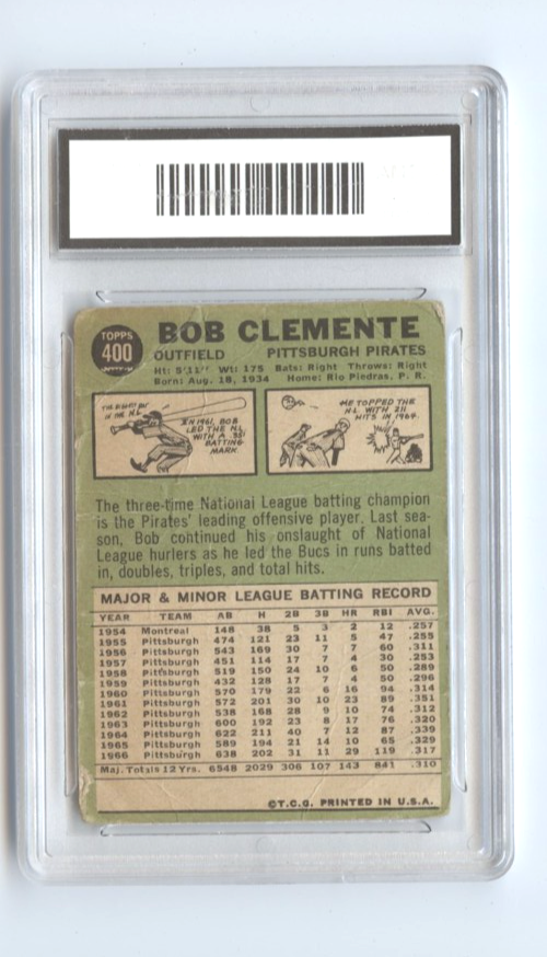 1967 Topps - Roberto Clemente #400 Bob on Card for sale online | eBay