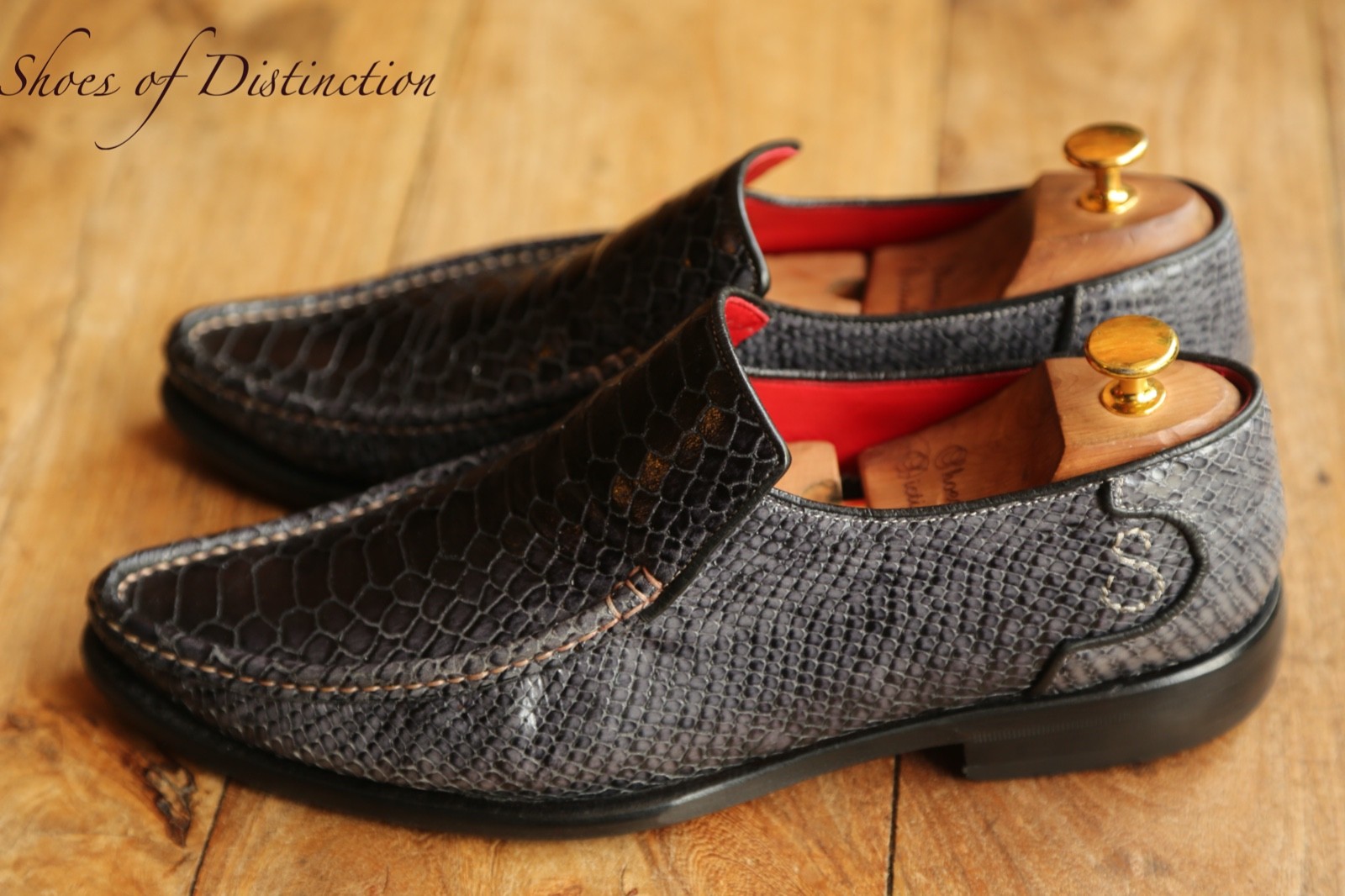 Oliver Sweeney Ravioli Grey Black Python Skin Sho… - image 3