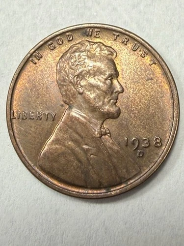 1938-D UNC. RB  LINCOLN CENT (UPGRADE THAT SPOT IN YOUR SET)- PRICED TO SELL 🔥*