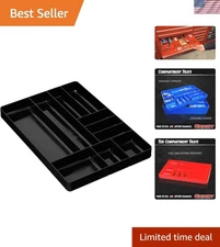 Impact-Resistant Tool Organizer Tray - 10 Compartments for Ultimate Organization