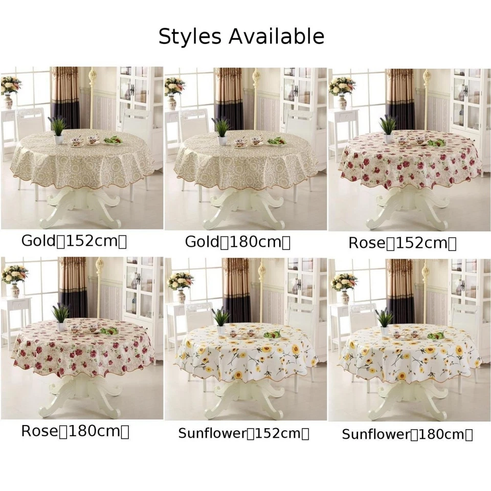 Table Cloth Table Cover For 6 Seaters 4 Seaters Oil-proof PVC Rectangular - Image 3 of 4