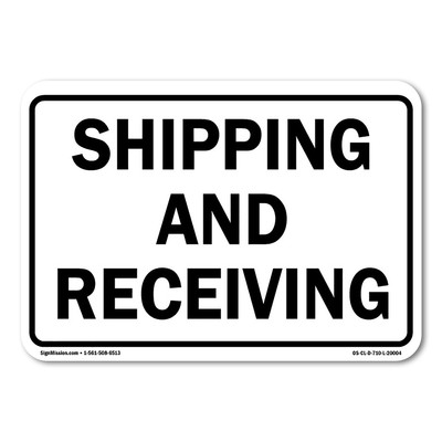 Shipping And Receiving Warehouse Sign Metal Plastic Decal