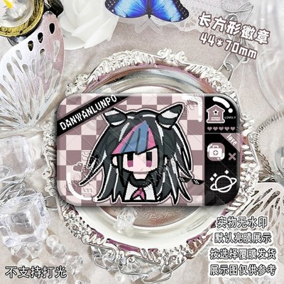 Danganronpa Mioda Ibuki Brooch Rectangle Badge Cosplay Tinplate Emblem Decor