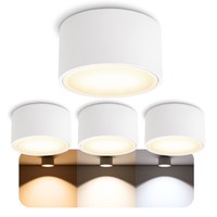 4X CELI-X Aufbauleuchte Flach Dimmbar Mit Led GX53 6W Lumiflex Lampe Deckenspot