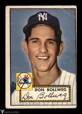 1952 Topps #128 New York Yankees Don Bollweg Rookie Baseball Card VG. rookie card picture