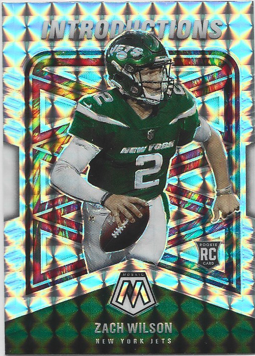 2021 Panini Mosaic Zach Wilson Introductions Silver Prizm #I-2 RC RookieJets