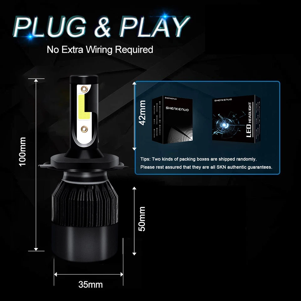 Kit combo de lâmpadas de farol de neblina LED azul H4 H11 H8 para Nissan Cube 2009-2014 - Imagem 2 de 4