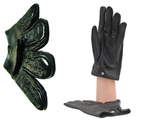 Guantes de piel de cordero con clavos de cuero de vampiro tachuelas garras con tachuelas disfraz GRANDE - Imagen 9 de 12
