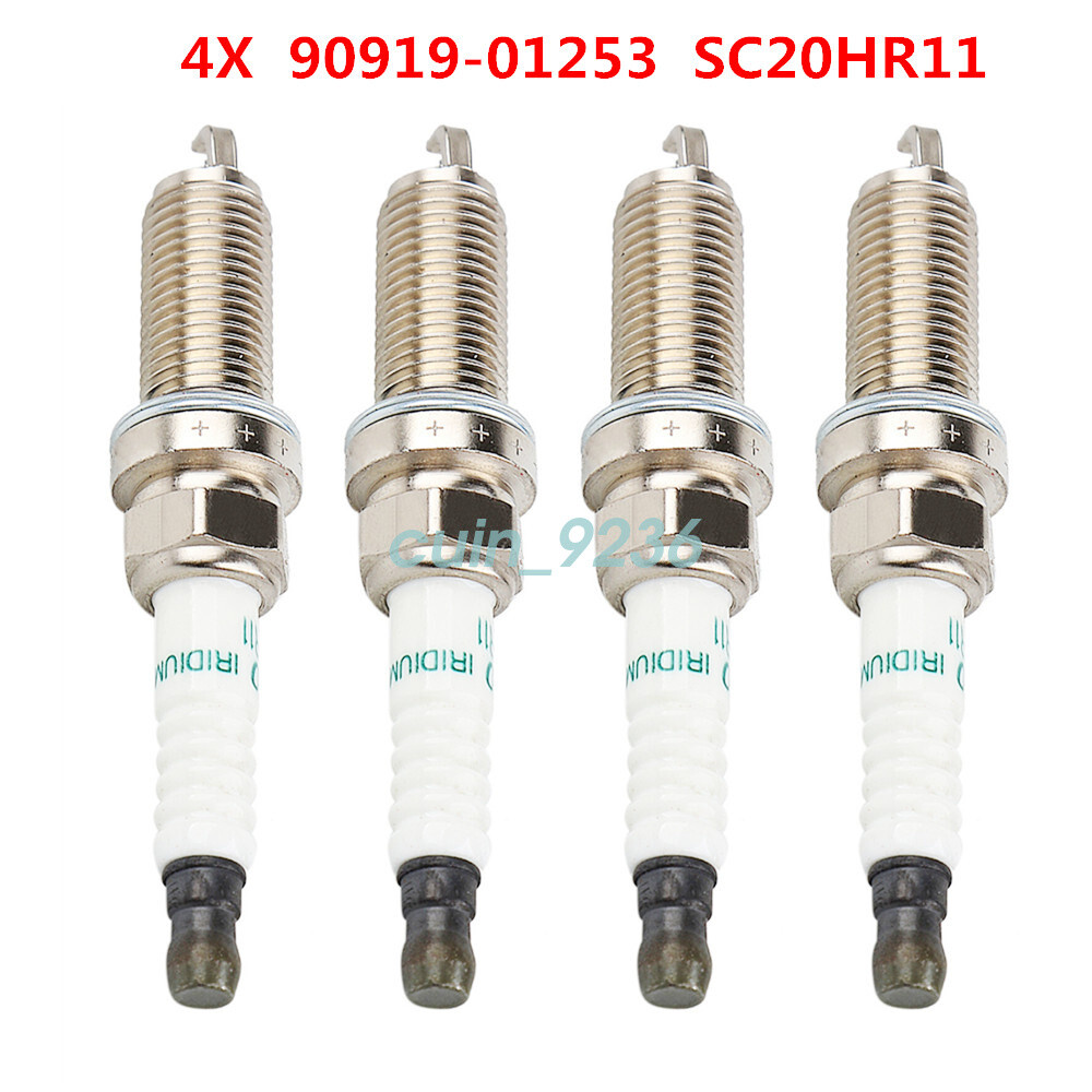 90919-01253 X4 SC20HR11 3444 Spark Plugs Iridium For Toyota Lexus OEM