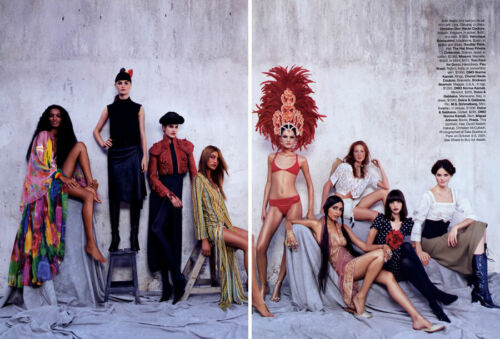 2001 Demarchelier Karolina Kurkova Liya Kebede Carmen Kass REVISTA EDITORIAL - Imagen 2 de 2