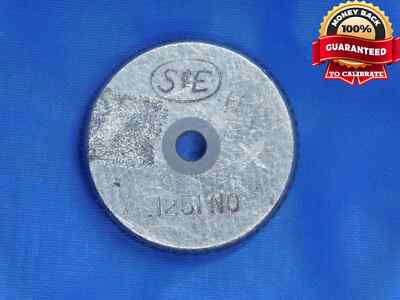 .1251 CARBIDE MASTER PLAIN BORE RING GAGE .1250 +.0001 OVERSIZE 1/8 3 mm CHECK