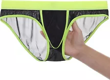 ZONBAILON Men's Briefs Underwear See Through Dual Pouch Mesh Breathable Briefs