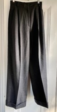 Vintage 90's Dolce & Gabbana Women's Gray Wool Dress Pants Size 40