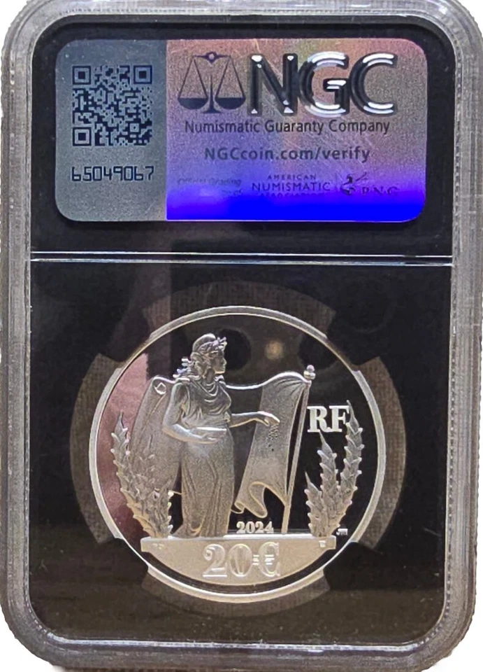 2024 Francia 20€ LIBERTY SOWER 1 OZ Plata Alto Relieve NGC PF70 FDOI MERCANTI Foto 2 de 2