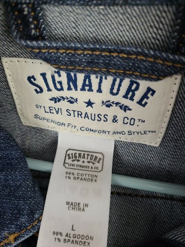 Giacca Jean Firmata Levi's Ragazze Taglia Large Media/Lavaggio Scuro Super Bella - Foto 9 di 12