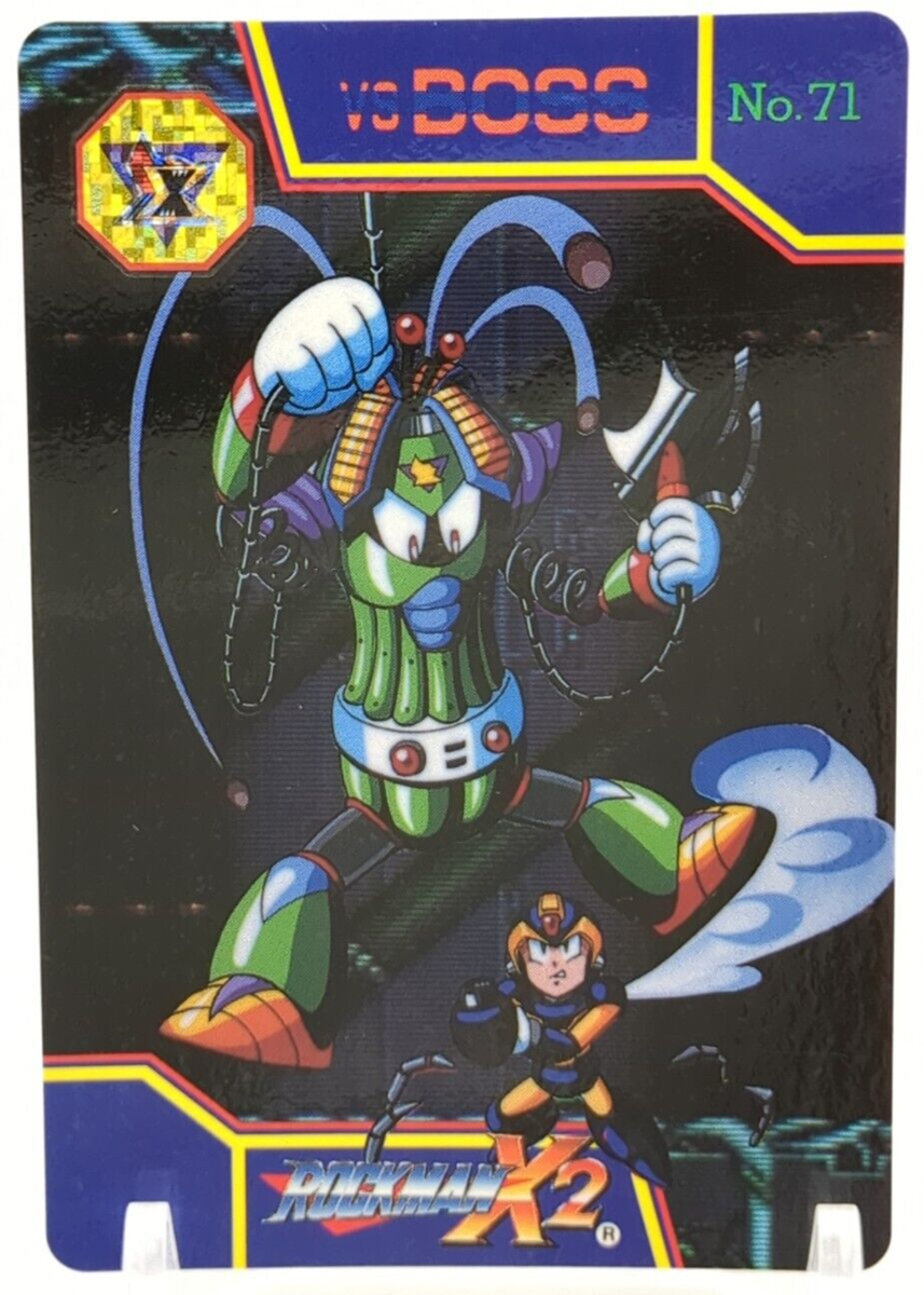 Mega Man X Wire Sponge No.71 Mega Man X2 ROCK Card 1994 CAPCOM TCG