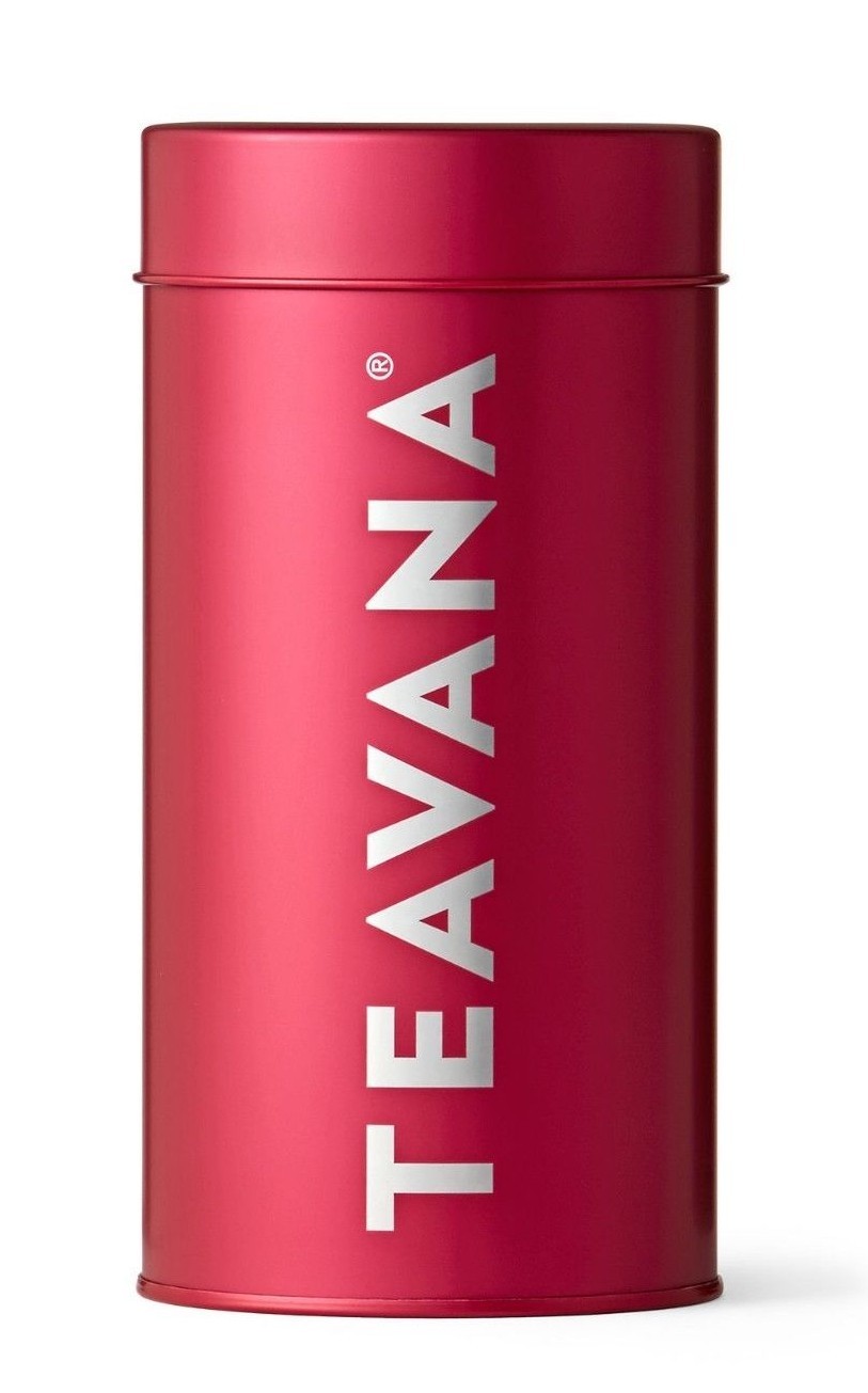 Teavana Perectea Shiny Pink 8oz Loose Leaf Tea Tin Canister Storage Container eBay
