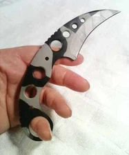 Camo Karambit Fixed Blade 7" Neck Knife w/ Kydex  Sheath