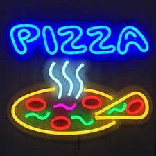24"x20" Pizza Delicious Food Flex LED Neon Sign Light Shop Restaurant Wall D cor