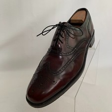 Freeman Oxford Burgundy Leather Wingtip Brogue Round Toe Lace Up Shoes Size 11B