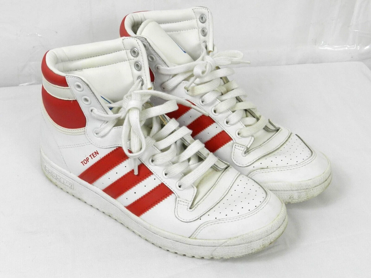 Adidas Top Youth Boys Sneakers White Leather Size 6.5 | eBay