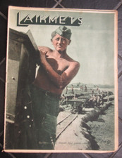 WWII Time Magazine "Laikmets" y1942 Lettonia Riga Ostland / VW BEETLE Cabrio