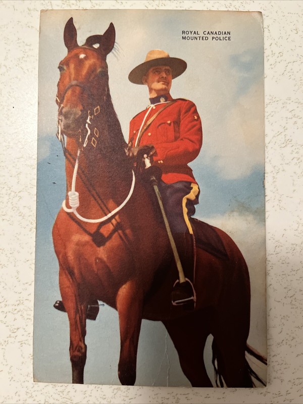 Vintage Postcard Royal Canadian Mounted Police