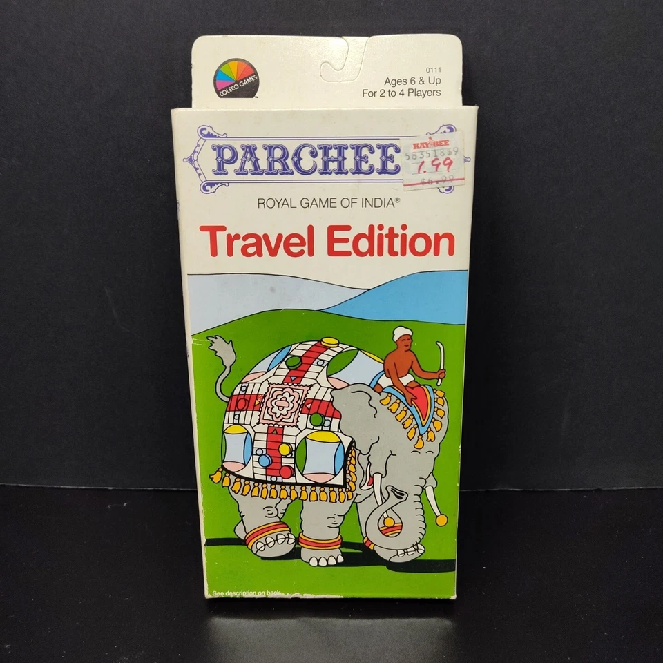 Parcheesi Travel Edition (Coleco Games, 1987), Nuevo Stock Antiguo - Caja Abierta, Bonito Foto 2 de 4