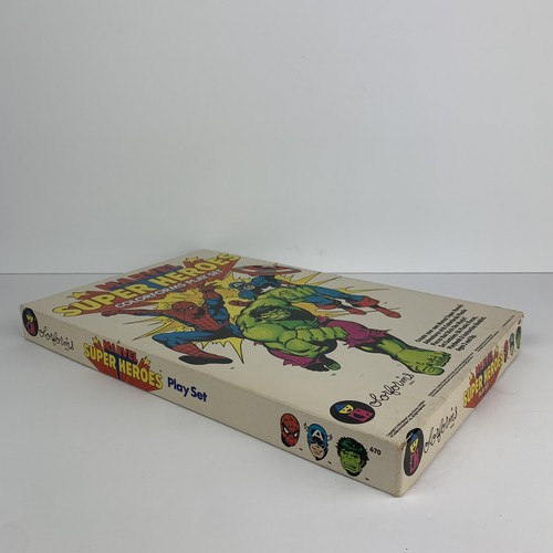 Vintage MARVEL 1983 SUPER HEROES Colorforms Play Set Hulk Spiderman Capt America - Picture 7 of 12