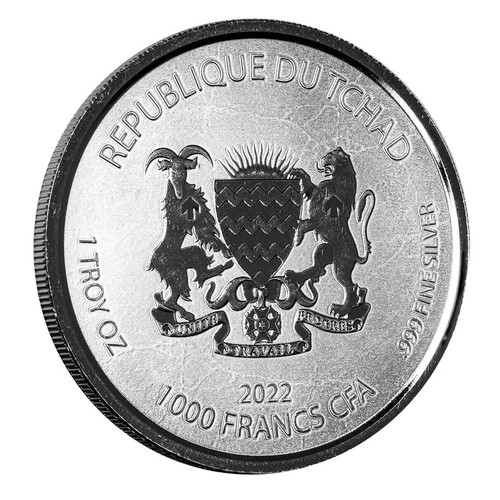 Tchad 1.000 Francs 2022 Egyptian Relics KEK Frog 1 Oz Silber Proof Like BU - Bild 3 von 9