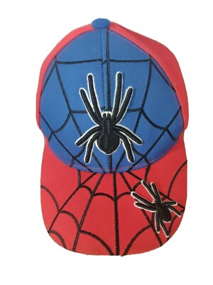 Spider Man Youth StrapBackHat Cap Adjustable Red/Blue