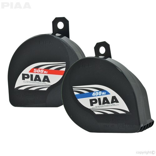 PIAA UTV, ATV, Side by Side 112db Slender MotorSport Dual Horn Kit 12v 400 500Hz - Picture 1 of 4