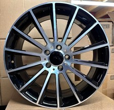 18" MERCEDES CLA GLOSS BLACK/POLISHED TWIST DESIGN 8J ALLOY WHEELS / SET OF 4
