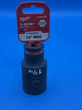 Milwaukee Tool 49-66-6233 1/2" Drive Deep Impact Socket 1 3/16 In Size, Deep
