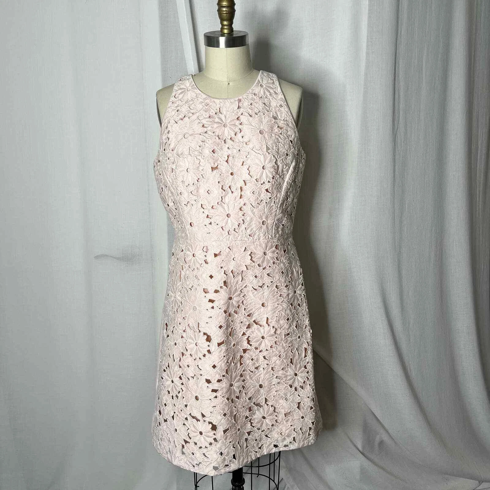 Abito Kate Spade NY rosa occhiello floreale rosa taglia 10