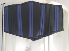 echt Leder Korsett schwarz/blau Crazy outfits US Gr. 12 = 42 Schnürung