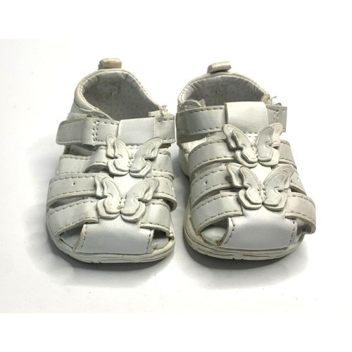 Healthtex Girls Infant Baby 2 white sandals Memory Foam Shoes Closed Toe