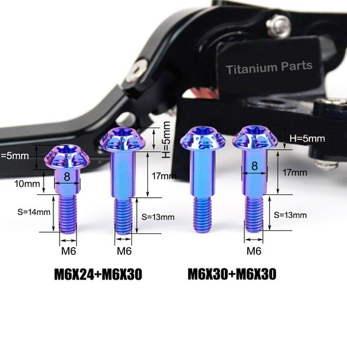 Universal brake handle tie rod Fixed 2 pcs Titanium screw Bolts M6 step 8 turn 6 - Picture 3 of 26